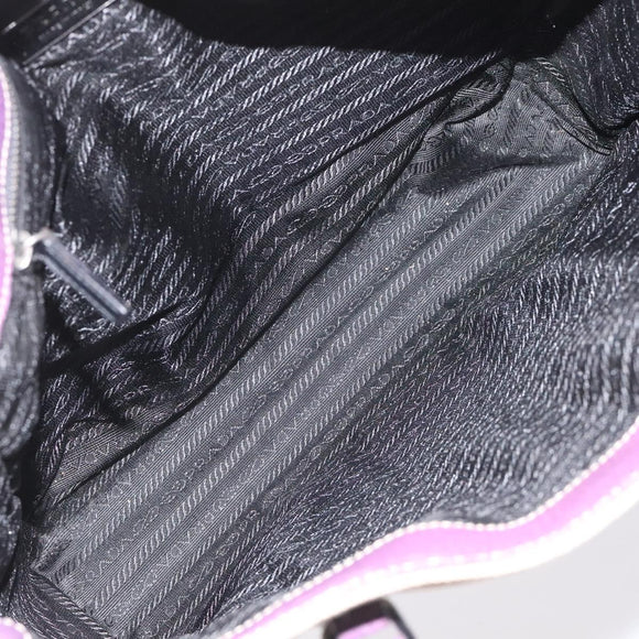 PRADA Tote Bag Canvas Beige Auth ep7542