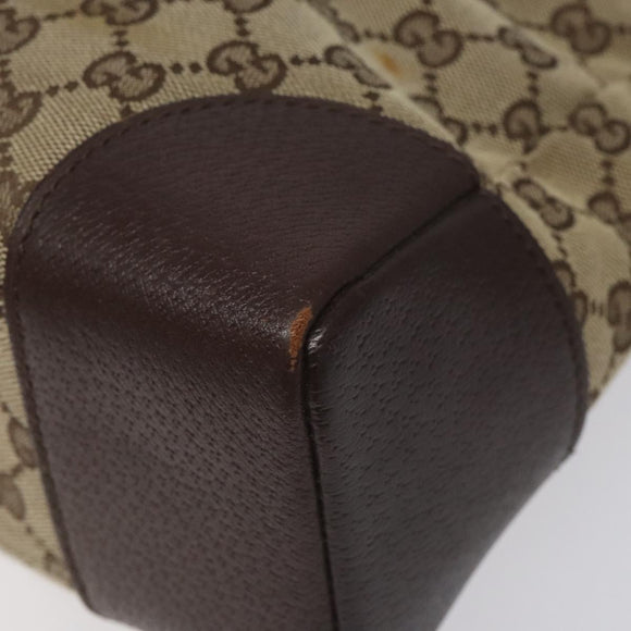 GUCCI GG Canvas Shoulder Bag Beige Silver 110054 Auth ep7544