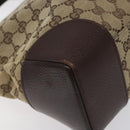 GUCCI GG Canvas Shoulder Bag Beige Silver 110054 Auth ep7544-11