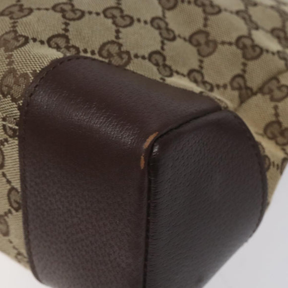 GUCCI GG Canvas Shoulder Bag Beige Silver 110054 Auth ep7544