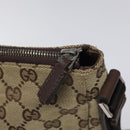 GUCCI GG Canvas Shoulder Bag Beige Silver 110054 Auth ep7544-15
