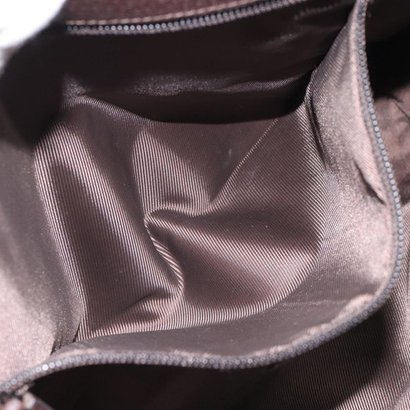 GUCCI GG Canvas Shoulder Bag Beige Silver 110054 Auth ep7544