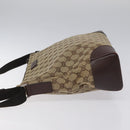 GUCCI GG Canvas Shoulder Bag Beige Silver 110054 Auth ep7544-5