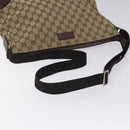 GUCCI GG Canvas Shoulder Bag Beige Silver 110054 Auth ep7544-7