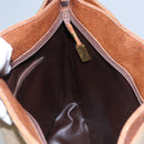 GUCCI Micro GG Supreme Shoulder Bag PVC Leather Beige Brown gold Auth ep7547-20