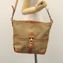 GUCCI Micro GG Supreme Shoulder Bag PVC Leather Beige Brown gold Auth ep7547-24
