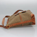 GUCCI Micro GG Supreme Shoulder Bag PVC Leather Beige Brown gold Auth ep7547-4