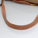 GUCCI Micro GG Supreme Shoulder Bag PVC Leather Beige Brown gold Auth ep7547-7