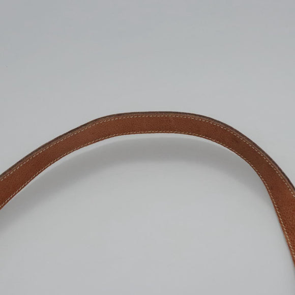 GUCCI Micro GG Supreme Shoulder Bag PVC Leather Beige Brown gold Auth ep7547