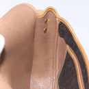 Christian Dior Honeycomb Canvas Chain Shoulder Bag PVC Black gold Auth ep7550-19