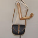 Christian Dior Honeycomb Canvas Chain Shoulder Bag PVC Black gold Auth ep7550-21