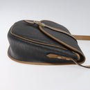 Christian Dior Honeycomb Canvas Chain Shoulder Bag PVC Black gold Auth ep7550-3