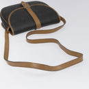 Christian Dior Honeycomb Canvas Chain Shoulder Bag PVC Black gold Auth ep7550-7