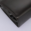 GUCCI Chain Shoulder Bag Leather Brown Gold Auth ep7560-10