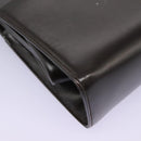 GUCCI Chain Shoulder Bag Leather Brown Gold Auth ep7560-12