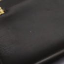 GUCCI Chain Shoulder Bag Leather Brown Gold Auth ep7560-14