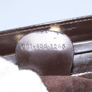 GUCCI Chain Shoulder Bag Leather Brown Gold Auth ep7560-25