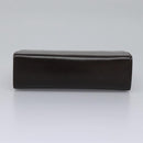 GUCCI Chain Shoulder Bag Leather Brown Gold Auth ep7560-9