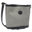 GUCCI Micro GG Supreme Shoulder Bag PVC Navy Gold Auth ep7561-1