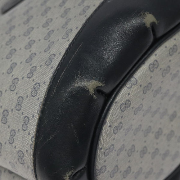 GUCCI Micro GG Supreme Shoulder Bag PVC Navy Gold Auth ep7561