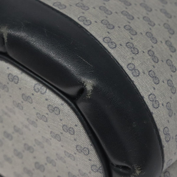 GUCCI Micro GG Supreme Shoulder Bag PVC Navy Gold Auth ep7561