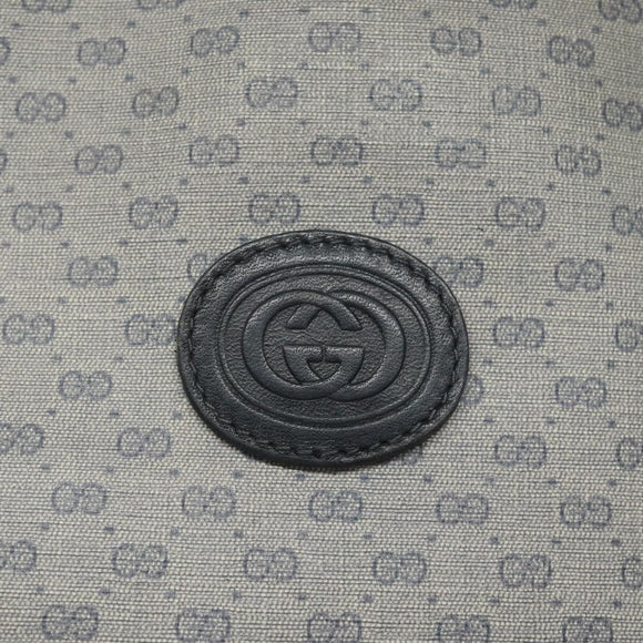 GUCCI Micro GG Supreme Shoulder Bag PVC Navy Gold Auth ep7561