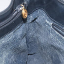 GUCCI Micro GG Supreme Shoulder Bag PVC Navy Gold Auth ep7561-20