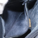 GUCCI Micro GG Supreme Shoulder Bag PVC Navy Gold Auth ep7561-11