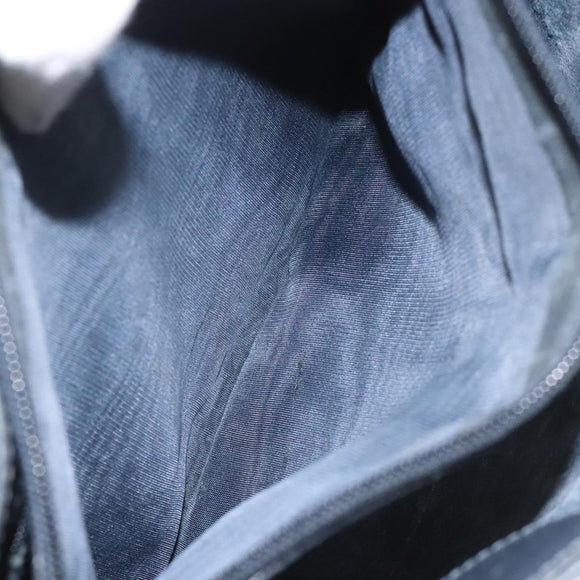 GUCCI Micro GG Supreme Shoulder Bag PVC Navy Gold Auth ep7561