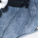 GUCCI Micro GG Supreme Shoulder Bag PVC Navy Gold Auth ep7561-23