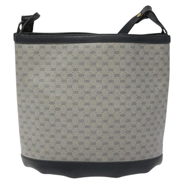 GUCCI Micro GG Supreme Shoulder Bag PVC Navy Gold Auth ep7561 - 0