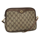 GUCCI GG Supreme Shoulder Bag PVC Beige Brown gold 97 02 068 Auth ep7562-1