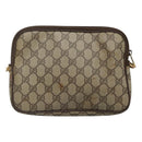 GUCCI GG Supreme Shoulder Bag PVC Beige Brown gold 97 02 068 Auth ep7562-2