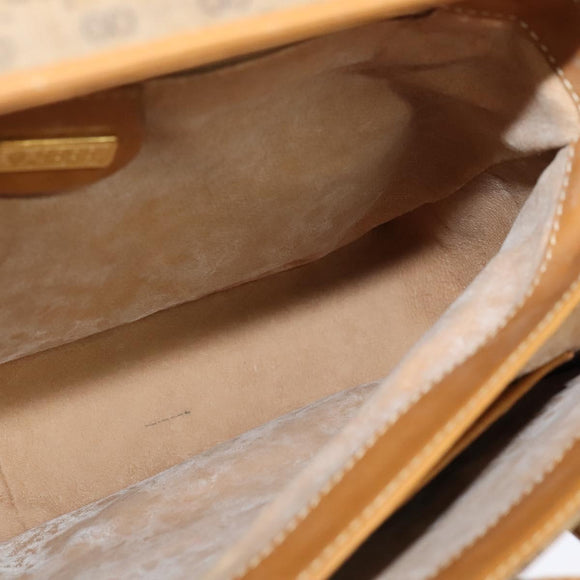 GUCCI Micro GG Supreme Hand Bag PVC Leather Beige Gold 000 984 4857 Auth ep7571