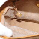 GUCCI Micro GG Supreme Hand Bag PVC Leather Beige Gold 000 984 4857 Auth ep7571-20