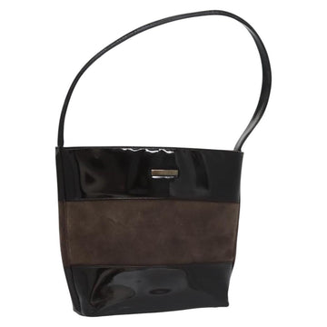 GUCCI Shoulder Bag Suede Leather Brown Dark Silver 000 1013 0555 Auth ep7576