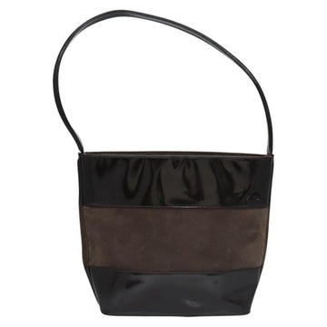 GUCCI Shoulder Bag Suede Leather Brown Dark Silver 000 1013 0555 Auth ep7576 - 0