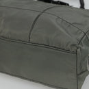 PRADA Tote Bag Nylon Plastic Gray Black Auth ep7577-9