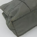 PRADA Tote Bag Nylon Plastic Gray Black Auth ep7577-14