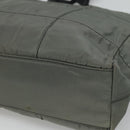 PRADA Tote Bag Nylon Plastic Gray Black Auth ep7577-15