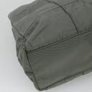 PRADA Tote Bag Nylon Plastic Gray Black Auth ep7577-16