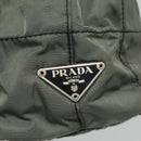 PRADA Tote Bag Nylon Plastic Gray Black Auth ep7577-17
