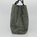 PRADA Tote Bag Nylon Plastic Gray Black Auth ep7577-4