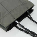 PRADA Tote Bag Nylon Plastic Gray Black Auth ep7577-6