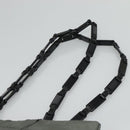 PRADA Tote Bag Nylon Plastic Gray Black Auth ep7577-8