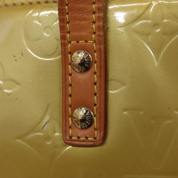 LOUIS VUITTON Monogram Vernis Reade MM Hand Bag Beige M91141 LV Auth ep7589