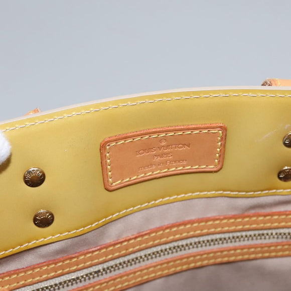 LOUIS VUITTON Monogram Vernis Reade MM Hand Bag Beige M91141 LV Auth ep7589