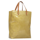 LOUIS VUITTON Monogram Vernis Reade MM Hand Bag Beige M91141 LV Auth ep7589-1