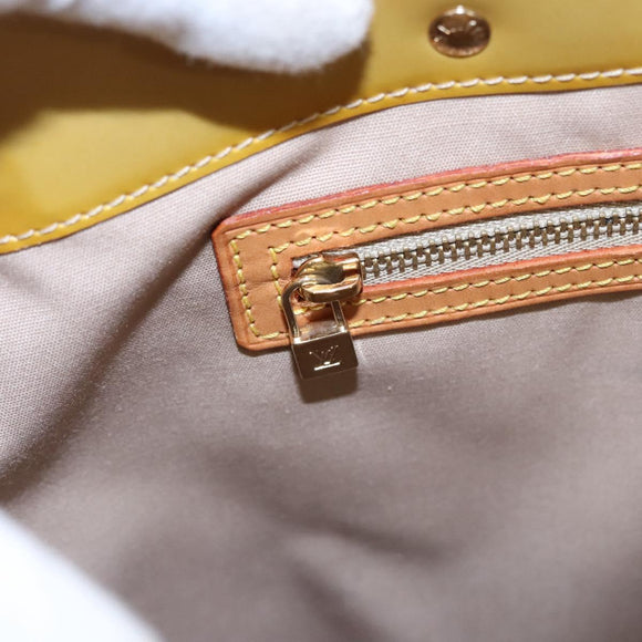 LOUIS VUITTON Monogram Vernis Reade MM Hand Bag Beige M91141 LV Auth ep7589