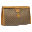 GUCCI Micro GG Canvas Clutch Bag PVC Beige Gold 014 89 0192 Auth ep7599-1